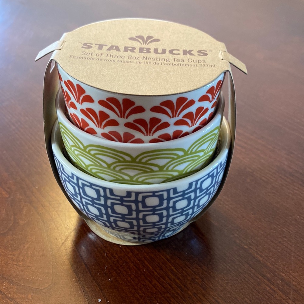 Starbucks set of 3 nesting tea cups